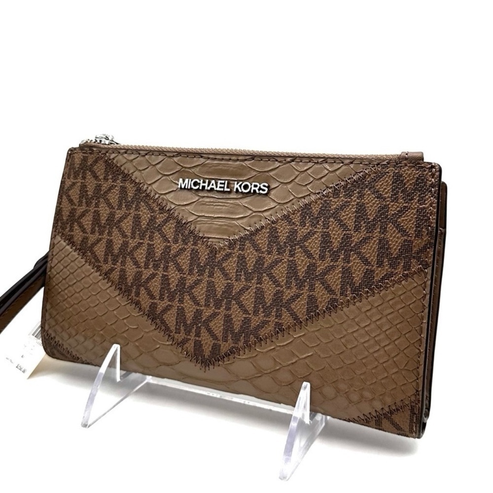 Michael Kors Large Double Zip Wallet Wristlet Dusk Multi - Picture 2 of 10